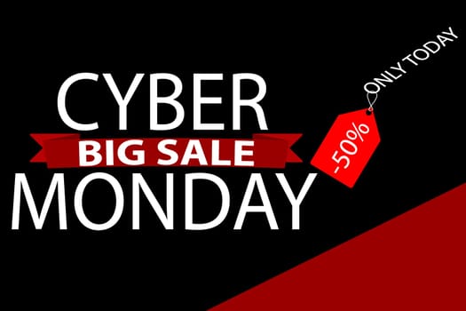 Cyber monday sales web elements with banners and discounts. Eps10 vector illustration.
