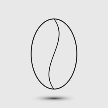 Coffee bean vector sketch icon isolated on background. Hand drawn Coffee bean icon. Coffee bean sketch icon for infographic, website or app.