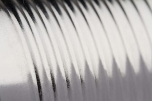 Metal can texture background close up