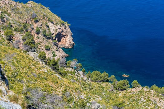 Wild west coast landscape of Mallorca,Spain. .
