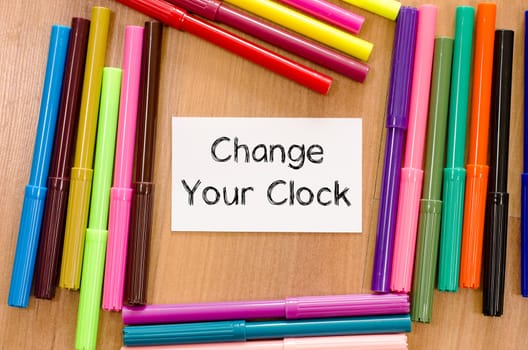 Change your clock text concept over note background