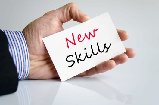 New skills text concept isolated over white background
