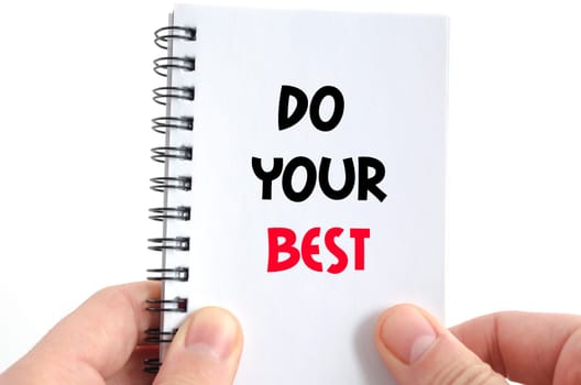 Do your best text concept isolated over white background