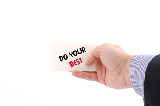 Do your best text concept isolated over white background