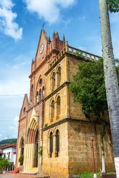 Church in the small town of Valle de San Jose in Santander, Colombia
