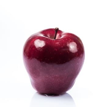 Fresh red apple isolated on white