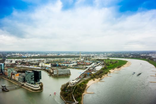 Dusseldorf, Media Harbour with contemporary architecture, Medienhafen , Nordrhein-Westfalen, Germany, Europe