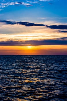 Amazing summer sunset.  Beautiful sunset landscape