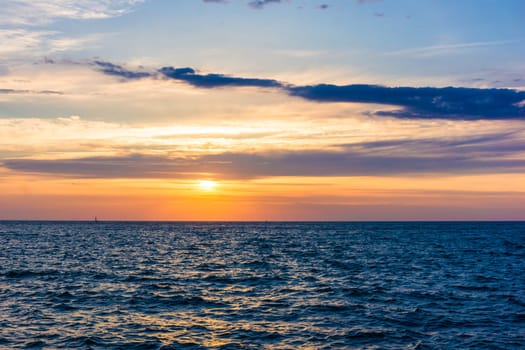 Amazing summer sunset.  Beautiful sunset landscape