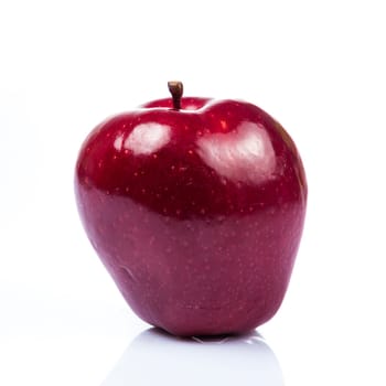 Fresh red apple isolated on white
