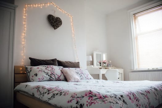 Horizontal image of a teenage girl's bedroom.