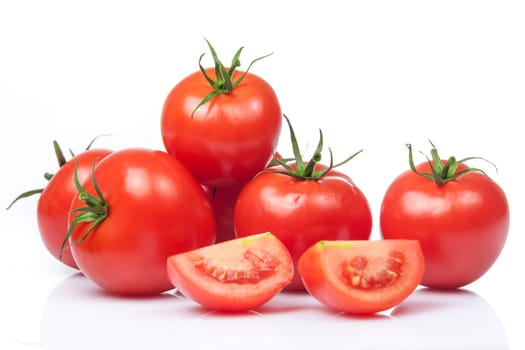 Tomato isolated on white