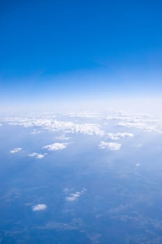 beautiful cloud.  clouds from airplane window