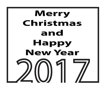 Happy New Year 2017 Background. New Year and Xmas Design Element Template. Vector Illustration
