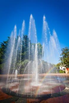 Sochi, Russia - water fountain.  View from street Navaginskaya