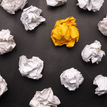 Crumpled paper as symbol of new great ideas