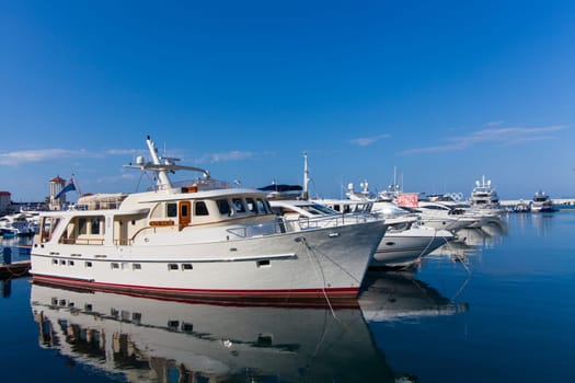 Sochi, Russia - JUNE  29, 2016: Marine Station of Sochi. Krasnodar Krai, Russia.