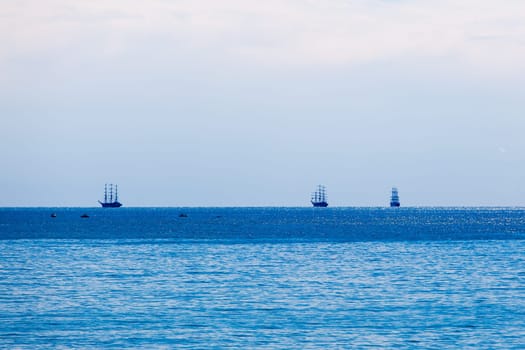 sailing ships.  ships and yachts