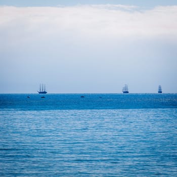 sailing ships.  ships and yachts