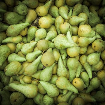Background of ripe juicy pears