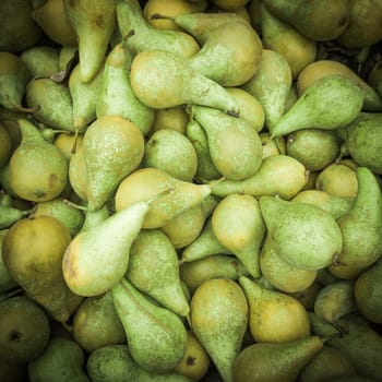 Background of ripe juicy pears