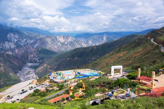 CHICAMOCHA CANYON, COLOMBIA, MAY 8: Landscape view of Chicamocha Canyon, Colombia with a park known as Panachi on May 8, 2016