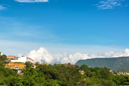 View of house on a hill in San Gil, Colombia