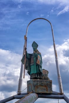 CHICAMOCHA CANYON, COLOMBIA, MAY 8: View of the Monument to Santander culture in Chicamocha Canyon, Colombia on May 8, 2016