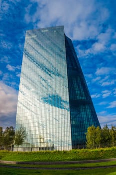 FRANKFURT, GERMANY - SEPTEMBER 19 2015 : New headquarters of European Central Bank