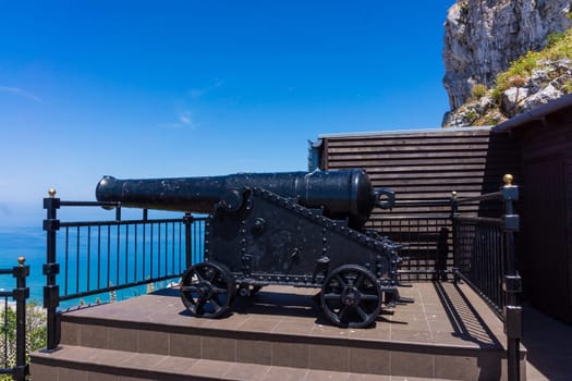 Gibraltar cannon. Gun in Giblartar
