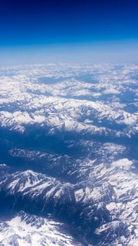 Landscape of Mountain. view from the airplane window