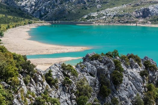 The artificial Cuber reservoir in the Sierra de Tramuntana,Mallorca,Spain.