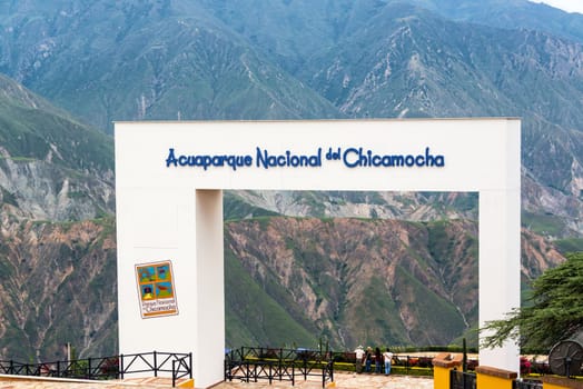 CHICAMOCHA CANYON, COLOMBIA - MAY 8: Entrance to a water park in  Chicamocha Canyon, Colombia on May 8, 2016