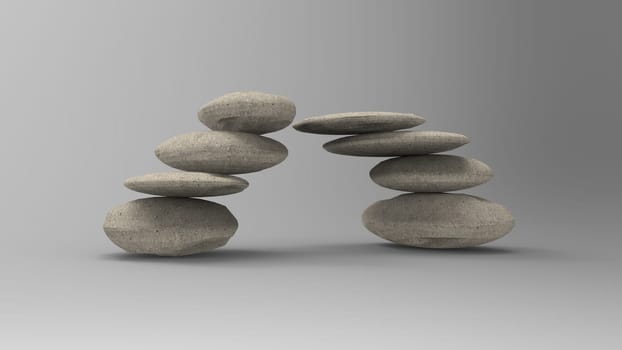The 3d rendering spa stones treatment scene, zen link concepts