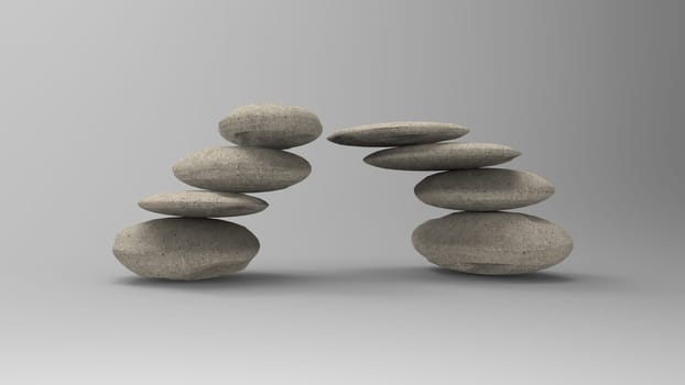The 3d rendering spa stones treatment scene, zen link concepts
