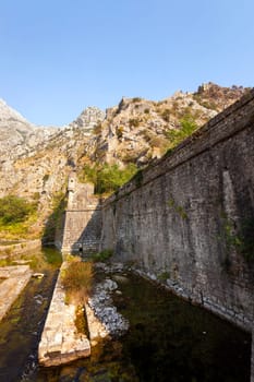 ruins of the ancient city of Kotor, located in the territory of Montenegro