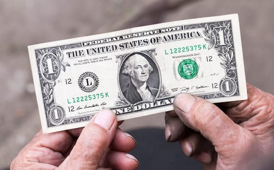 the US dollar, which is holding an elderly woman pensioner