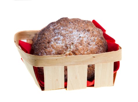 isolated on white background cake, home cooked