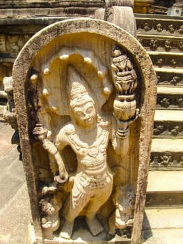 The sculpture in Polonnaruwa temple - medieval capital of Ceylon or Sri Lanka, Asia, UNESCO