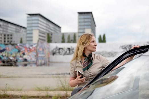 Businesswoman with smartphone