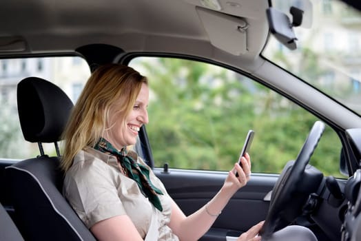 Businesswoman with smartphone