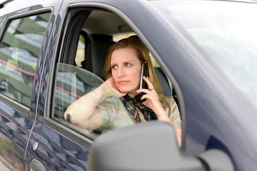 Businesswoman with smartphone