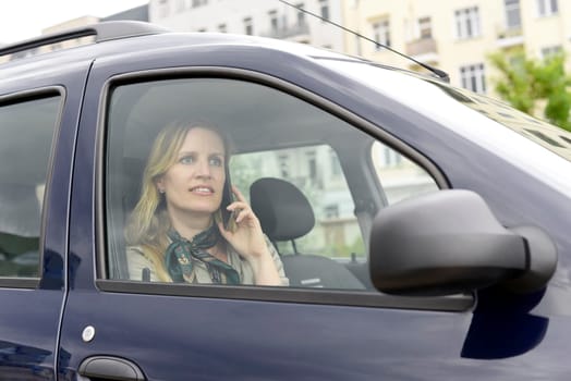 Businesswoman with smartphone