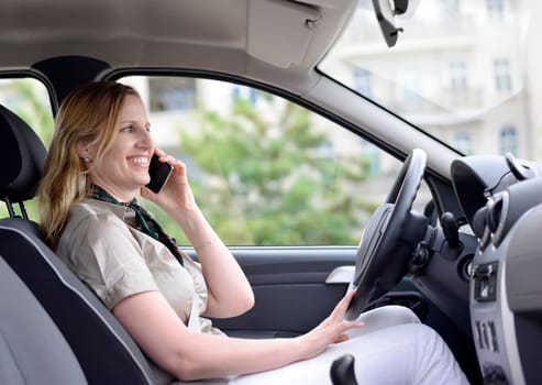 Businesswoman with smartphone
