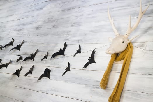 Deer head decoration for Halloween, stock photo