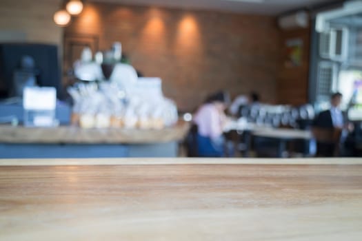 Interior blur of street coffee shop, stock photo