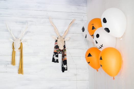 Deer head decoration for Halloween, stock photo