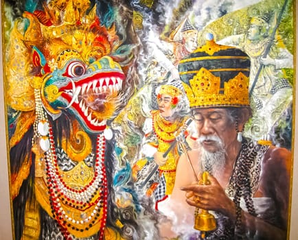 Bali, Indonesia - April 11, 2012: View of painting, a work of art at Tanah Merah Art Resort