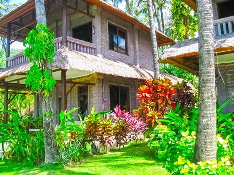 Amed, Indonesia - April 13, 2012: View of villa at Coral View Villas at Amed, Indonesia