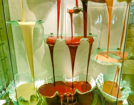 Las Vegas, United States of America - May 05, 2016: The chocolate fountain at luxury hotel Bellagio at Las Vegas, United States of America